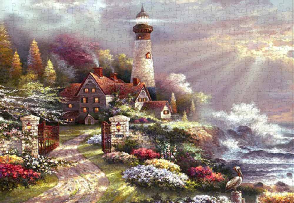 Coastal Splendor Lighthouse Jigsaw Puzzle