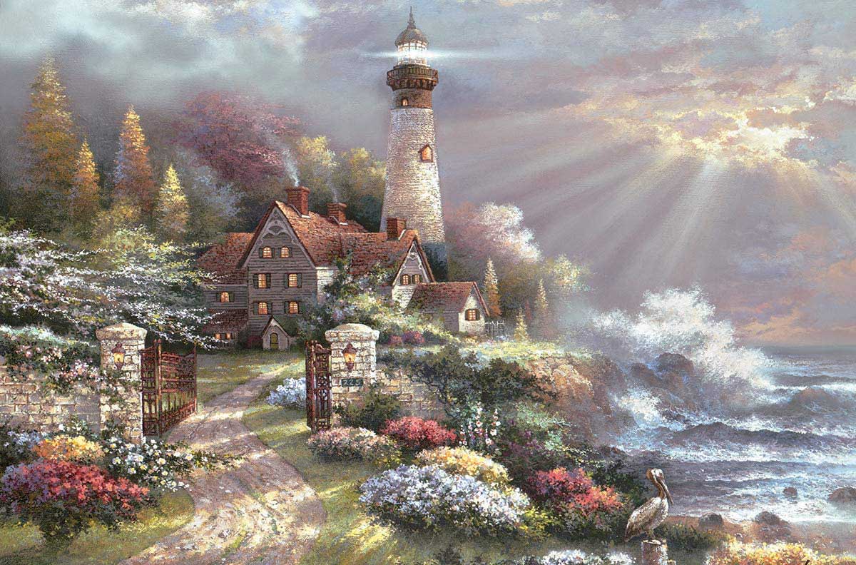 Coastal Splendor Lighthouse Jigsaw Puzzle