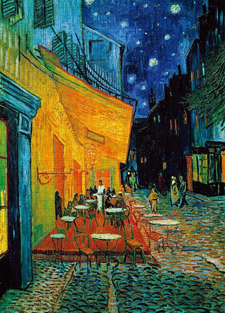 Cafe Terrace Night On The Place Fine Art Jigsaw Puzzle