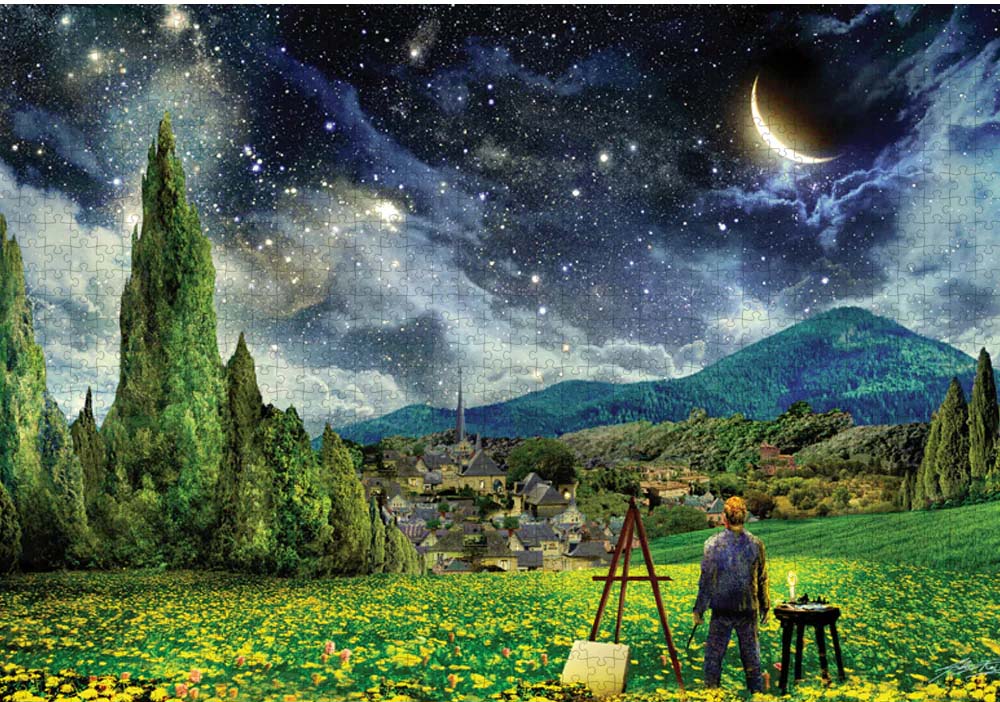 Starry Night 2 Landscape Jigsaw Puzzle