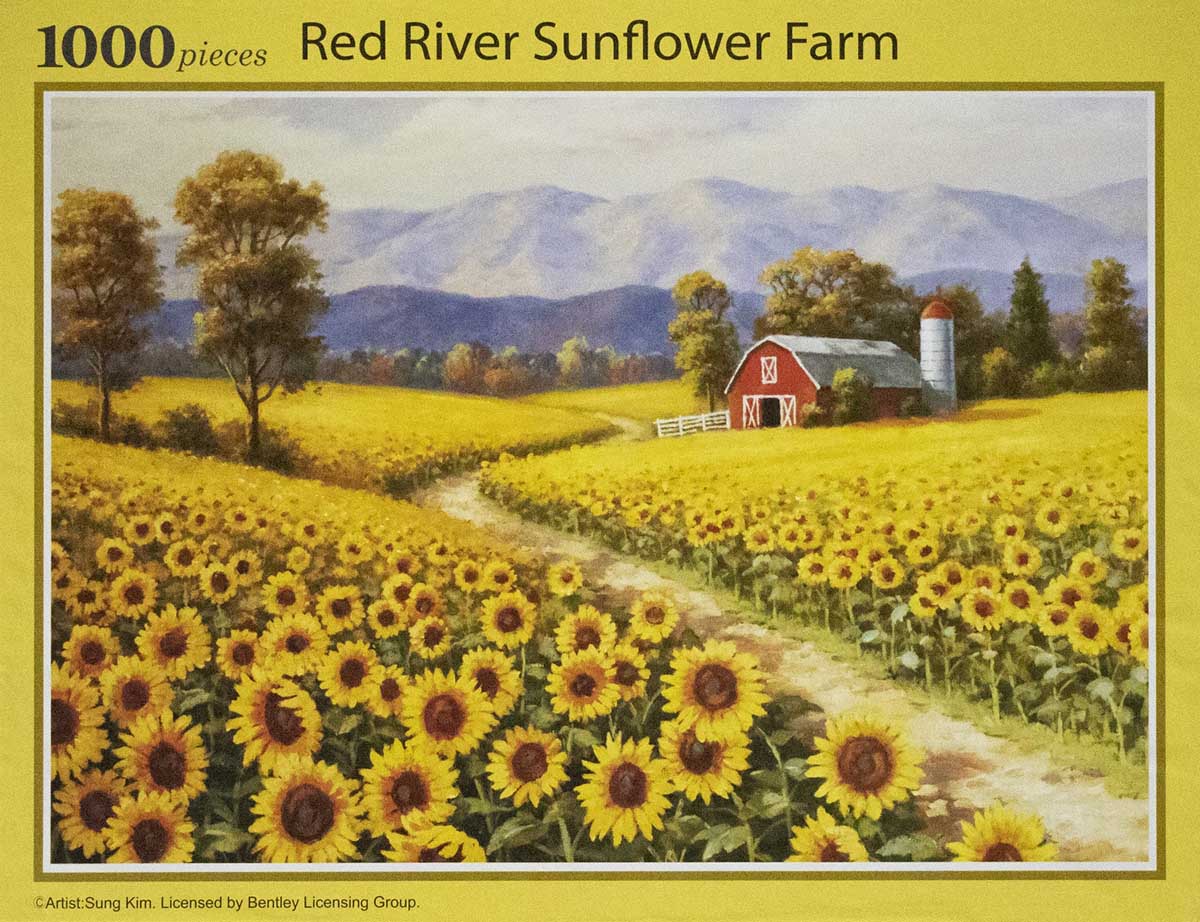 Red River Sunflower Farm Farm Jigsaw Puzzle