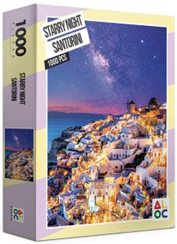 Starry Night Santorini Italy Jigsaw Puzzle