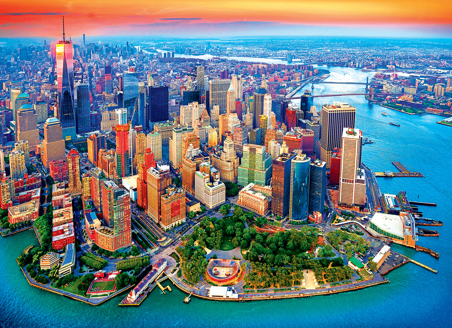 Aerial View Of Manhattan, NYC - Scratch and Dent Photography Jigsaw Puzzle