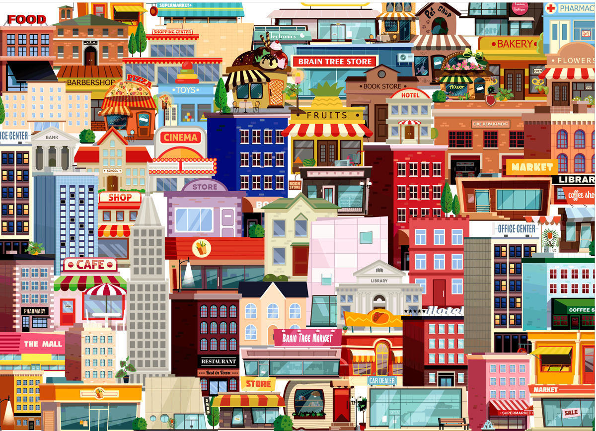 Crowded Cities Jigsaw Puzzle