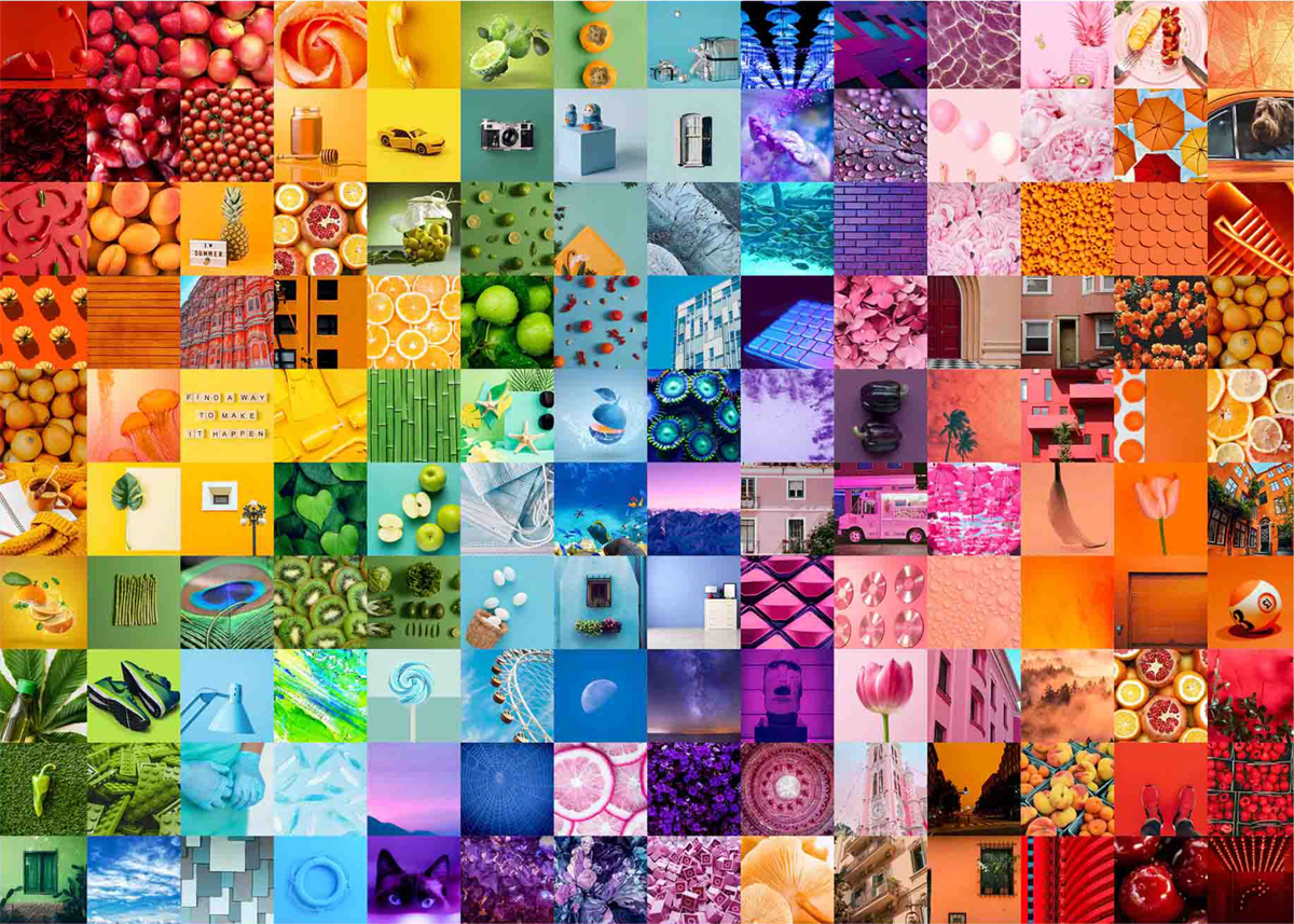 Vibrant Tiles Rainbow & Gradient Jigsaw Puzzle