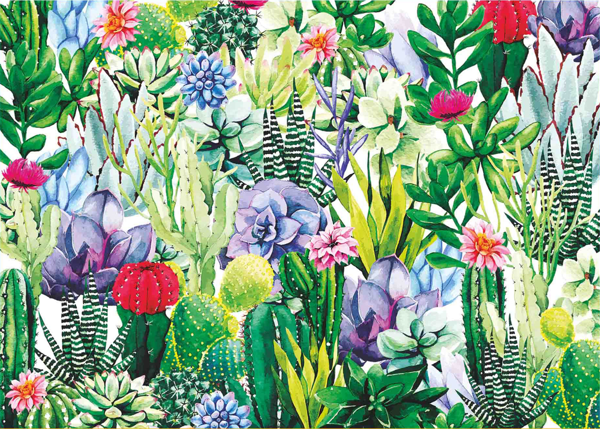 Cactus Flower & Garden Jigsaw Puzzle
