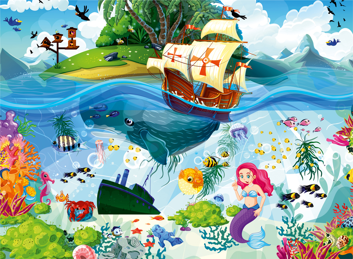 Mermaid Island Pirate Jigsaw Puzzle