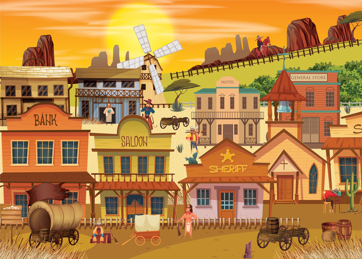 Country Cowboys Countryside Jigsaw Puzzle
