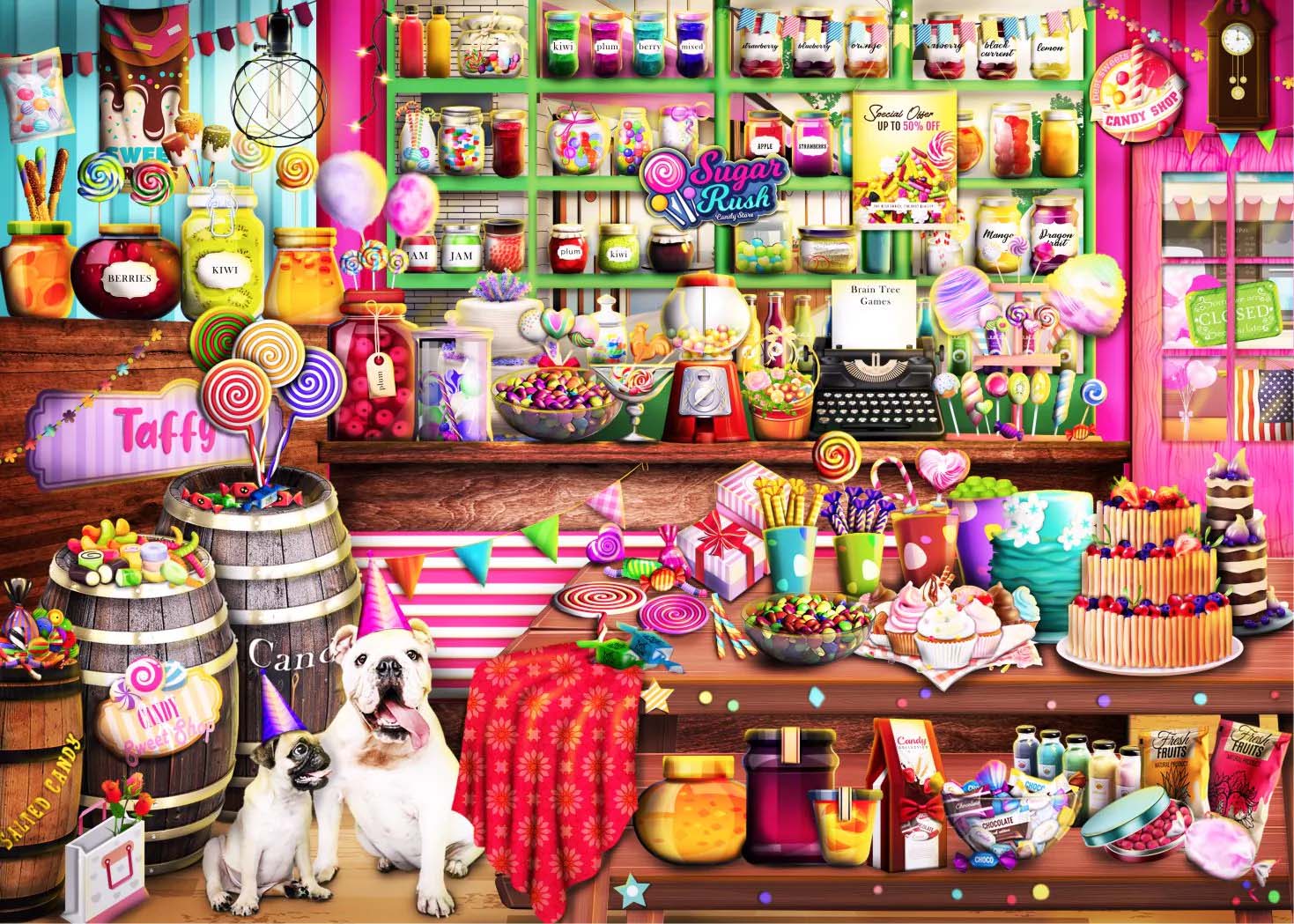 Candy Shop - <strong>Premium Puzzle!</strong> Dogs Jigsaw Puzzle