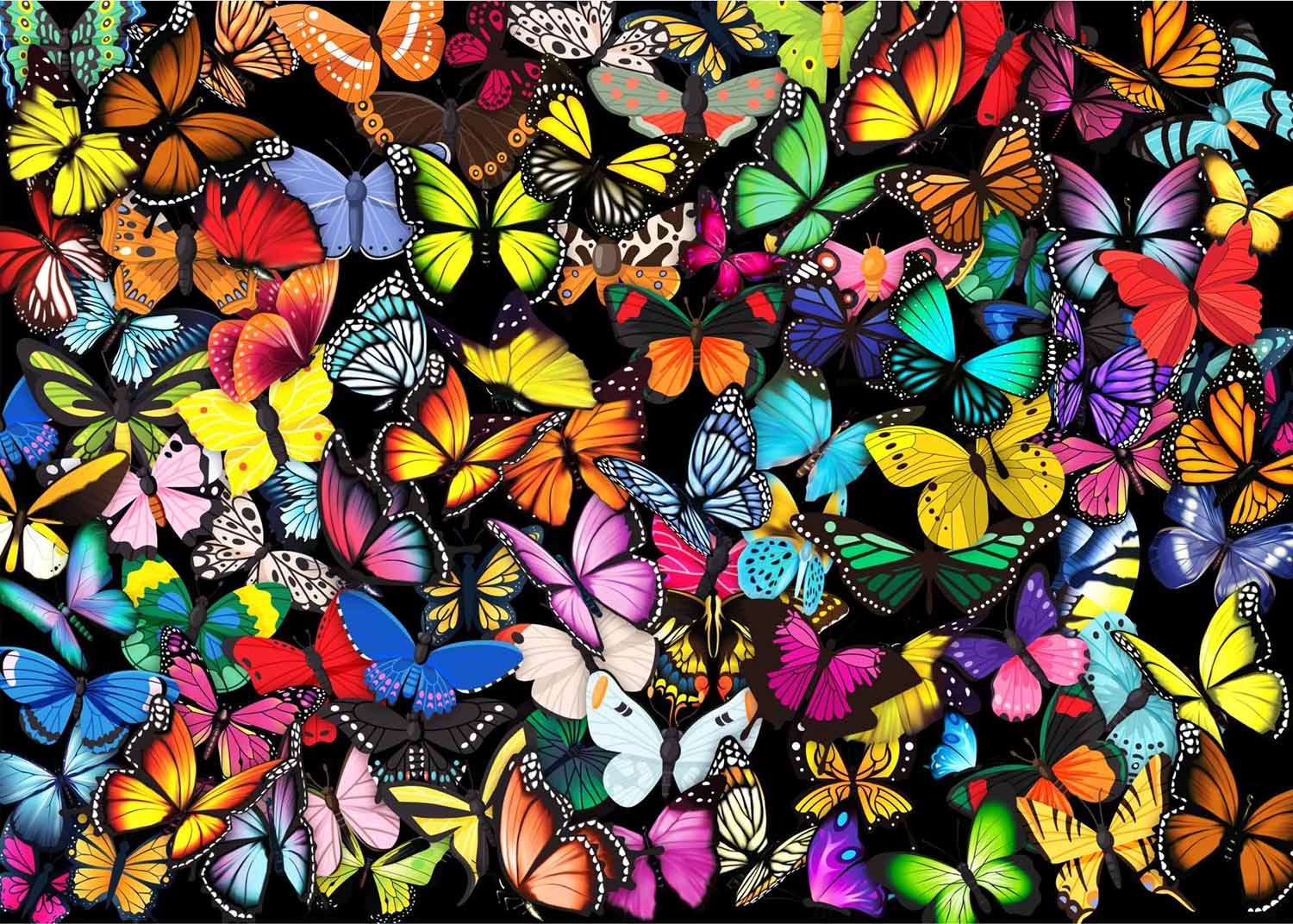Unique Butterflies - <strong>Premium Puzzle!</strong> Butterflies and Insects Jigsaw Puzzle