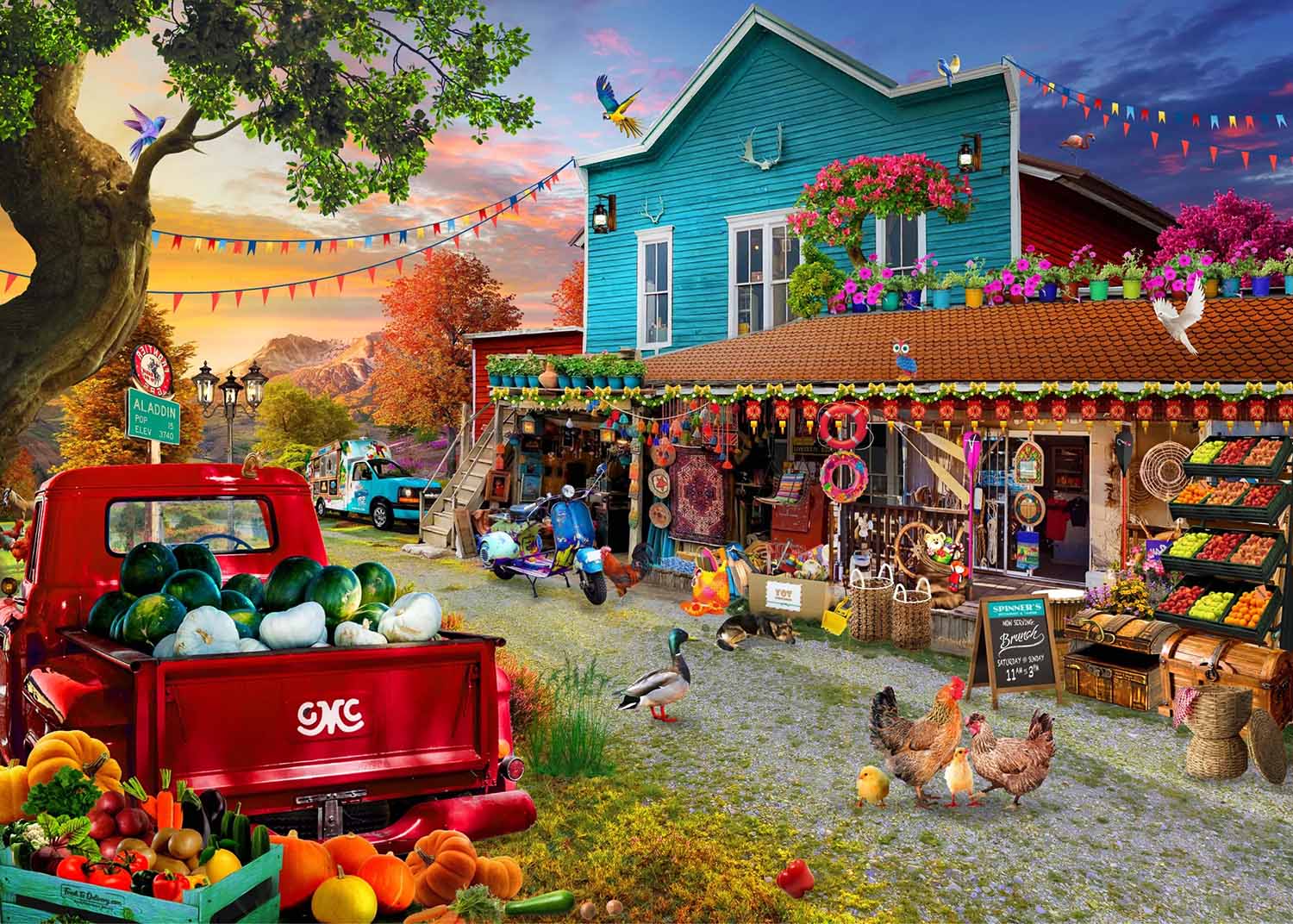 Peaceful Day - <strong>Premium Puzzle!</strong> Farm Jigsaw Puzzle