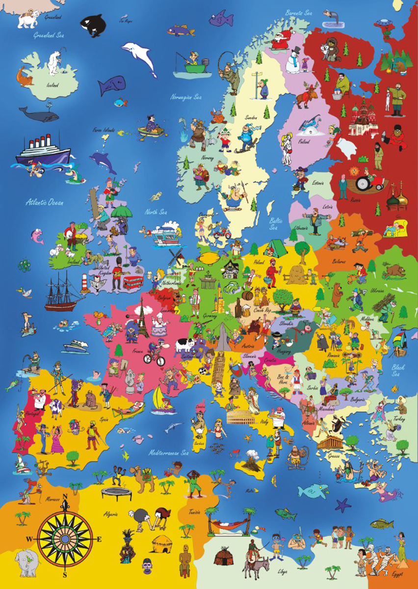 Europe, 240 Pieces, D-Toys | Puzzle Warehouse