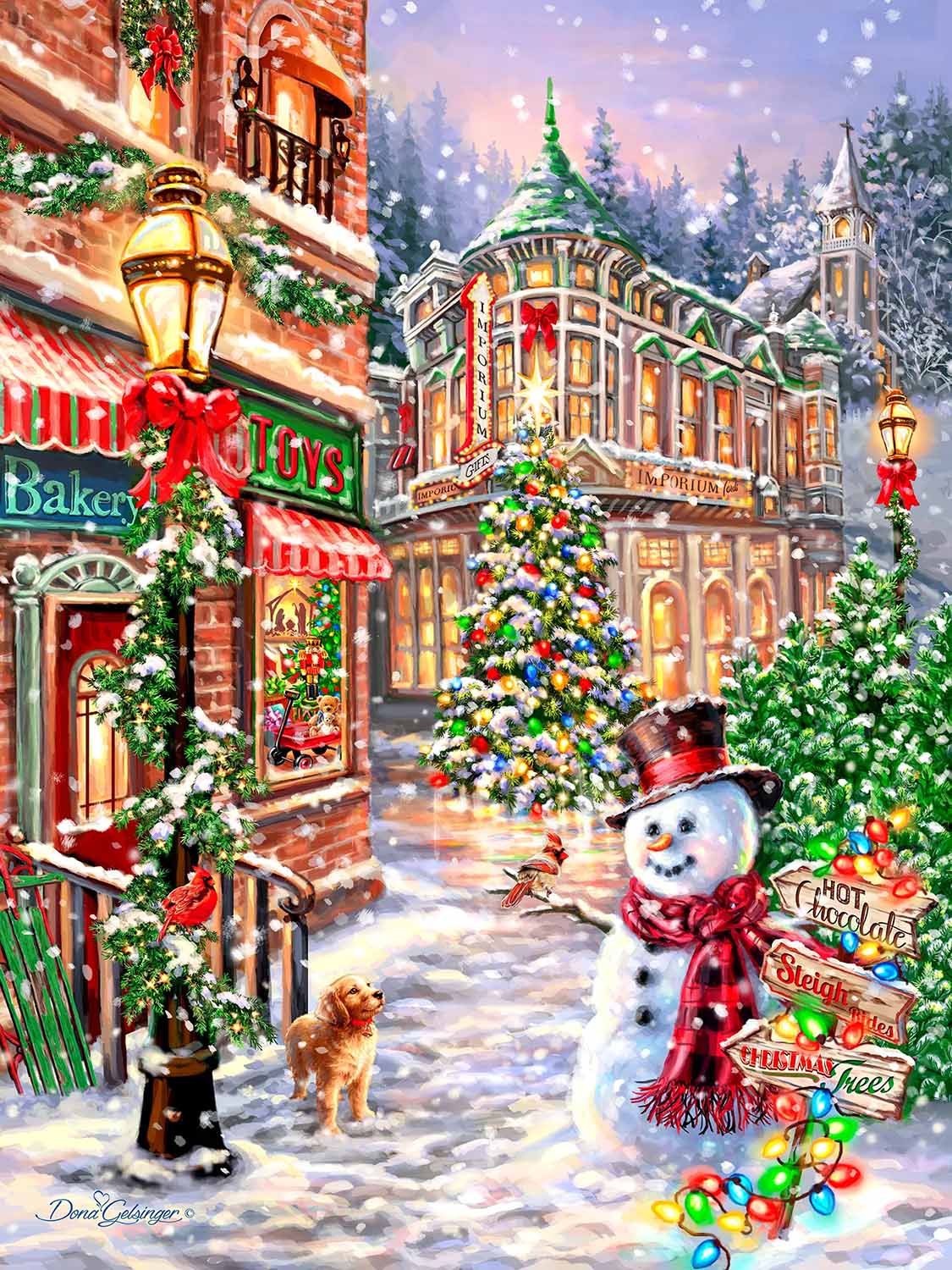 Merry Main Street Christmas Jigsaw Puzzle