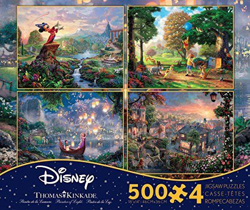 Thomas Kinkade Disney 4-Pack Series 2 Disney Jigsaw Puzzle