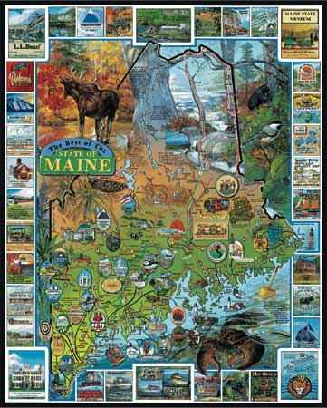 Best of Maine - Scratch and Dent Maps & Geography Jigsaw Puzzle