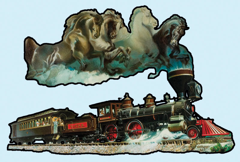Jigsaw Puzzle Train Sante Fe 3751 Steam Iron Horse 1000 pieces NEW Made in USA