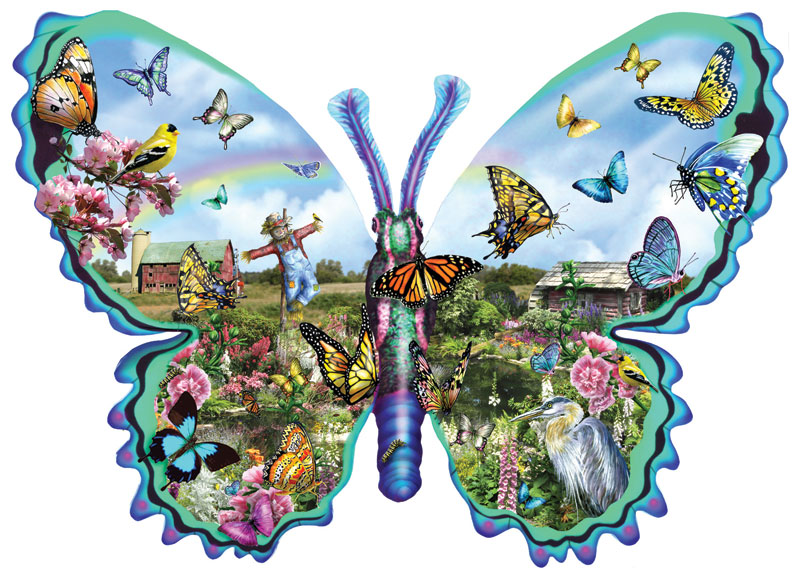 Butterfly Farm Butterflies and Insects Shaped Puzzle