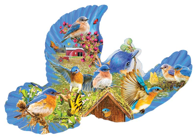 Bluebird Country - Scratch and Dent Farm Shaped Puzzle