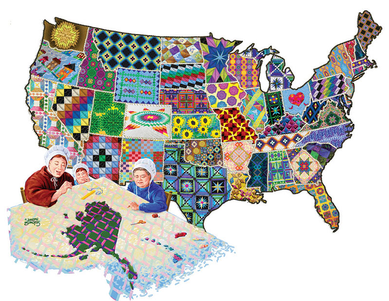 An American Quilt Quilting & Crafts Shaped Puzzle