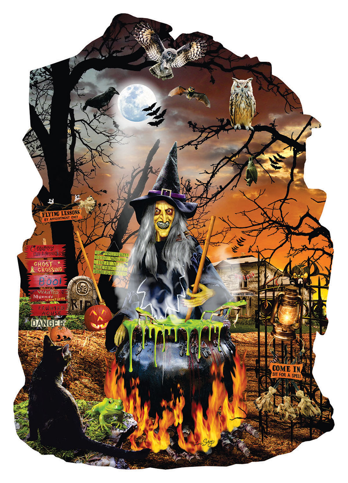 Witch's Brew Halloween Shaped Puzzle