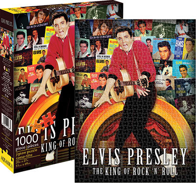 Elvis - Albums Collage - Scratch and Dent Famous People Jigsaw Puzzle