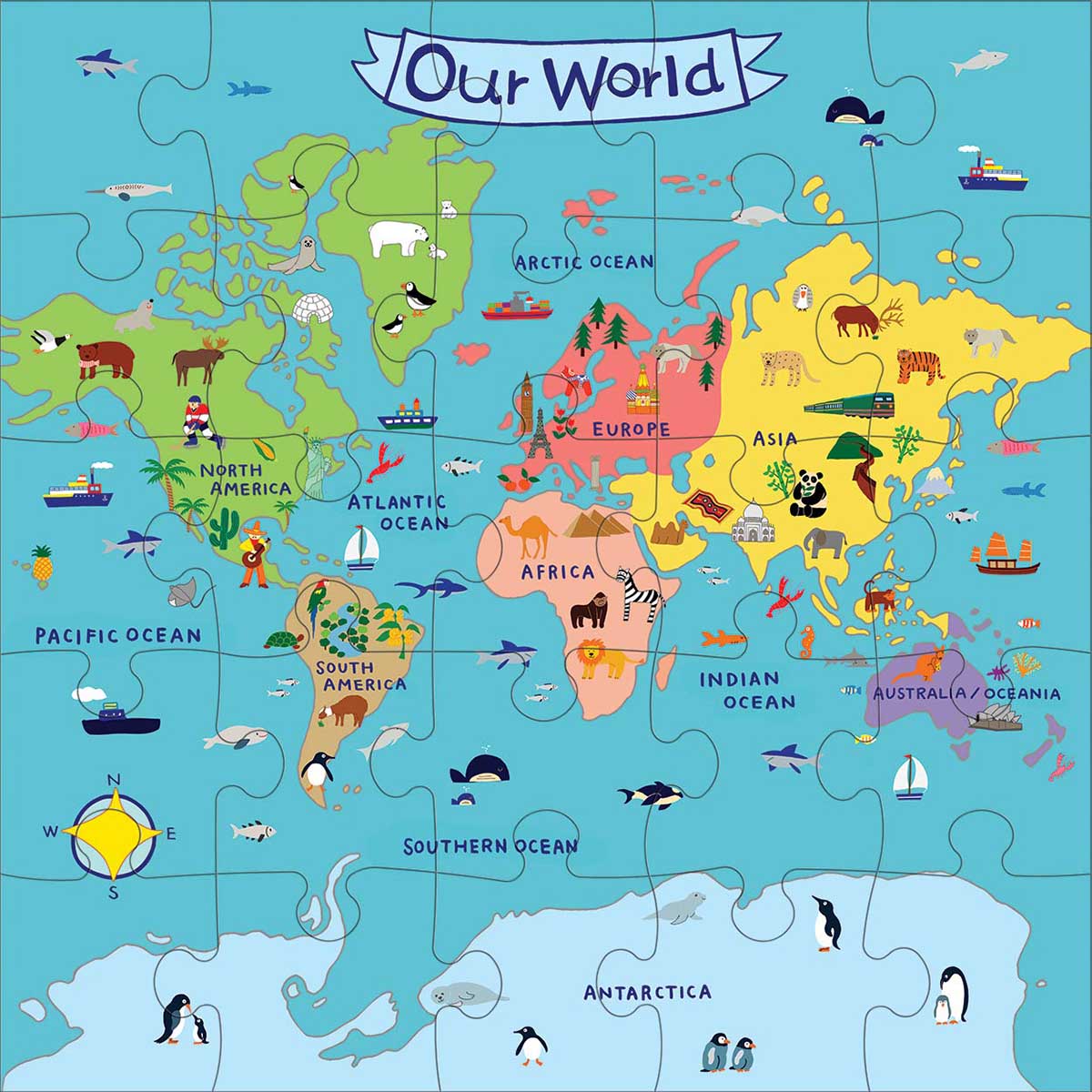 Our World, 25 Pieces, Mudpuppy | Puzzle Warehouse