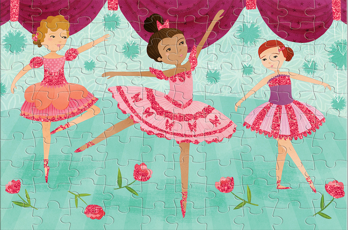 Ballerinas Glitter Children's Cartoon Glitter / Shimmer / Foil Puzzles