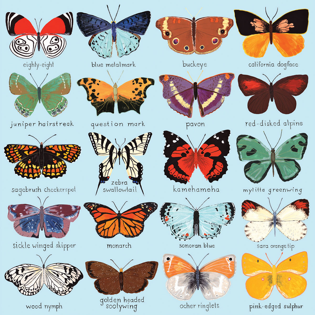 Butterflies of North America - Scratch and Dent Butterflies and Insects Jigsaw Puzzle