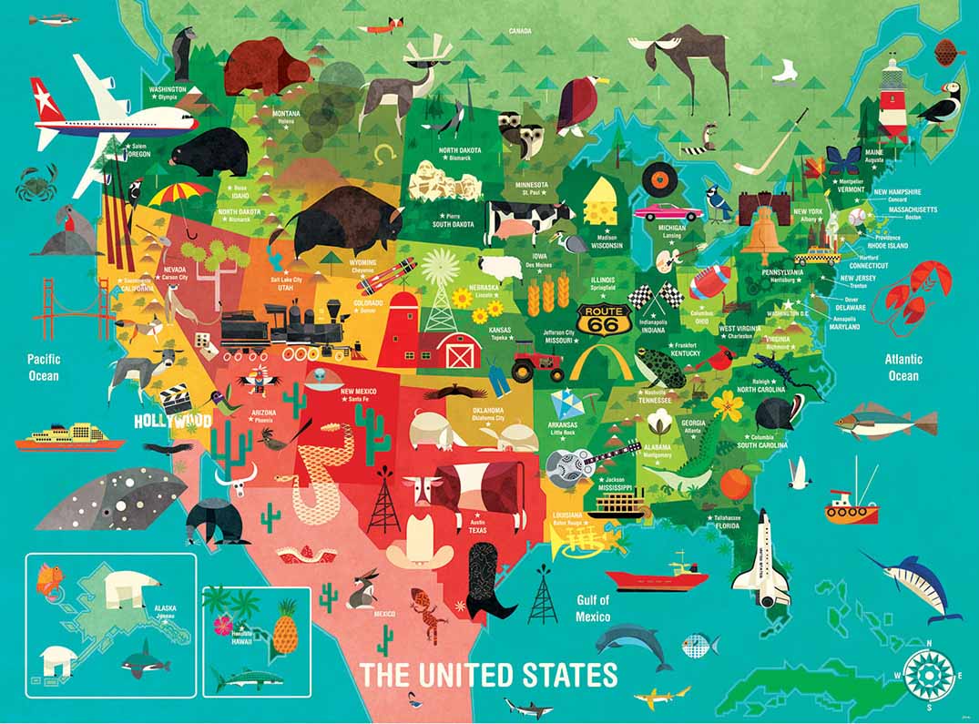 The United States Maps & Geography Jigsaw Puzzle