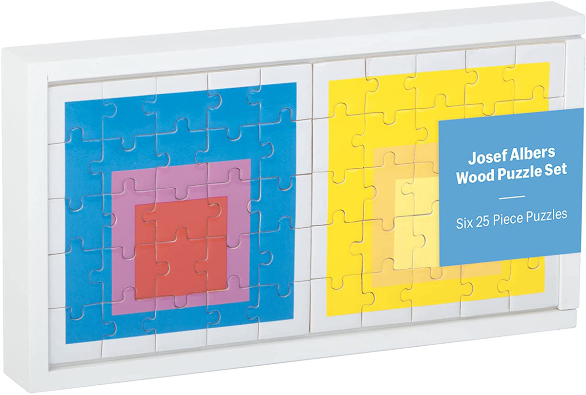 Josef Albers Wooden Puzzle Jigsaw (150 Piece) - Coffee Table Gift Pattern & Geometric Jigsaw Puzzle