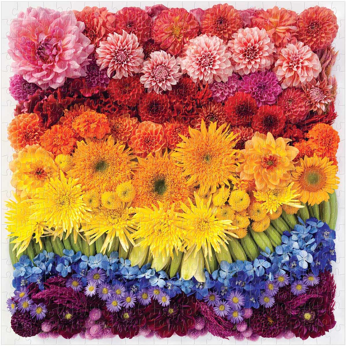 Rainbow Summer Flowers Flower & Garden Jigsaw Puzzle