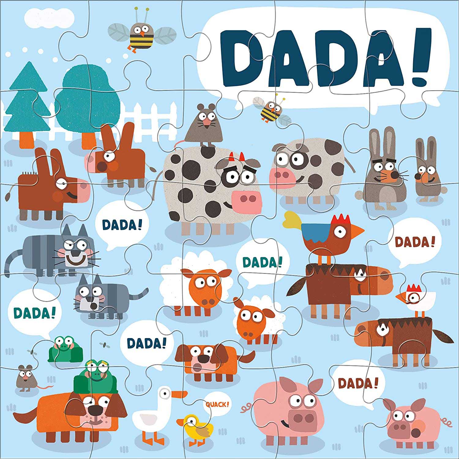 Garden Bunnies Floor Puzzle Children's Cartoon Shaped Pieces By Mudpuppy
