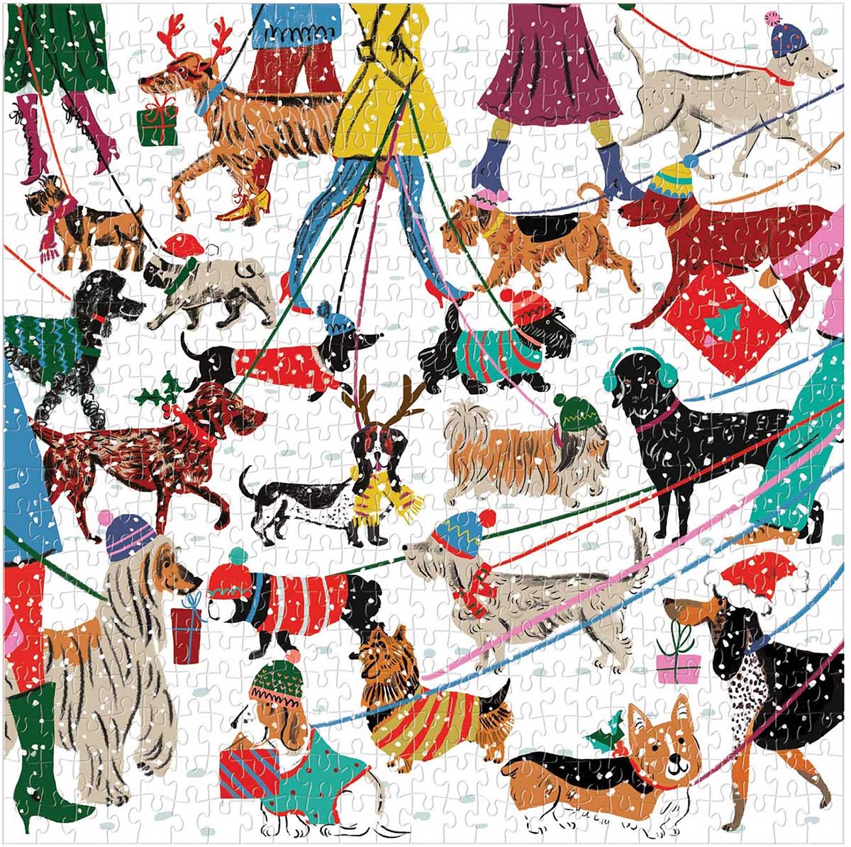 Winter Dogs Dogs Jigsaw Puzzle