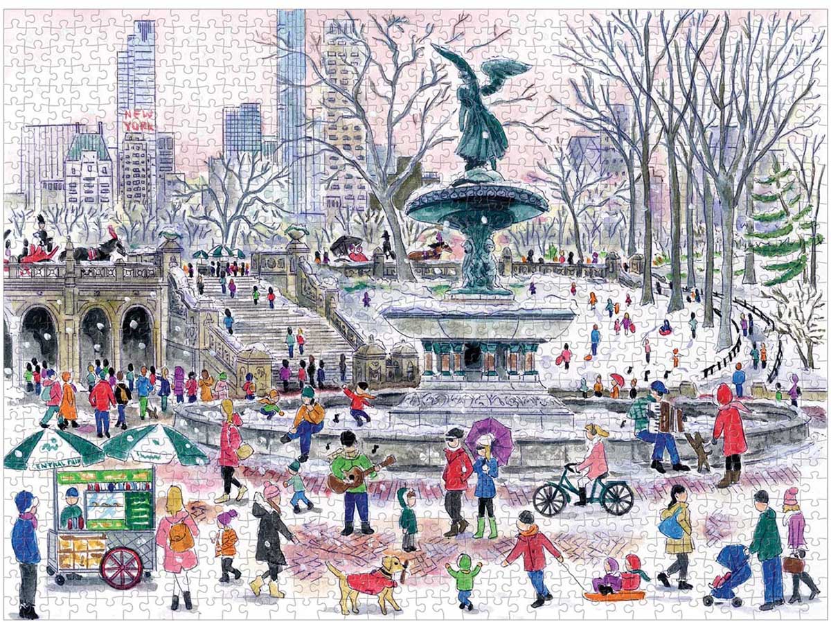 Bethesda Fountain - Scratch and Dent Winter Jigsaw Puzzle
