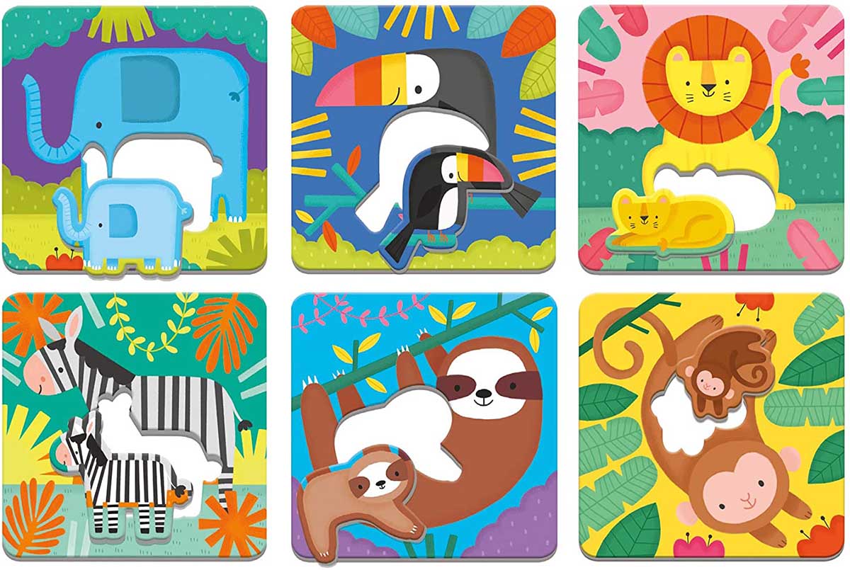 Jungle Babies I Love You Animals Children's Puzzles