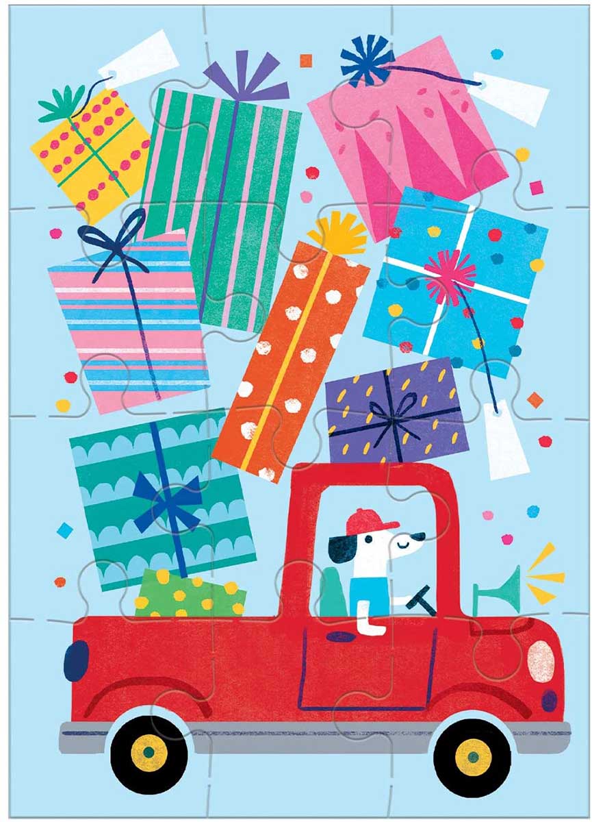 Birthday Truck Greeting Card Puzzle Car Jigsaw Puzzle
