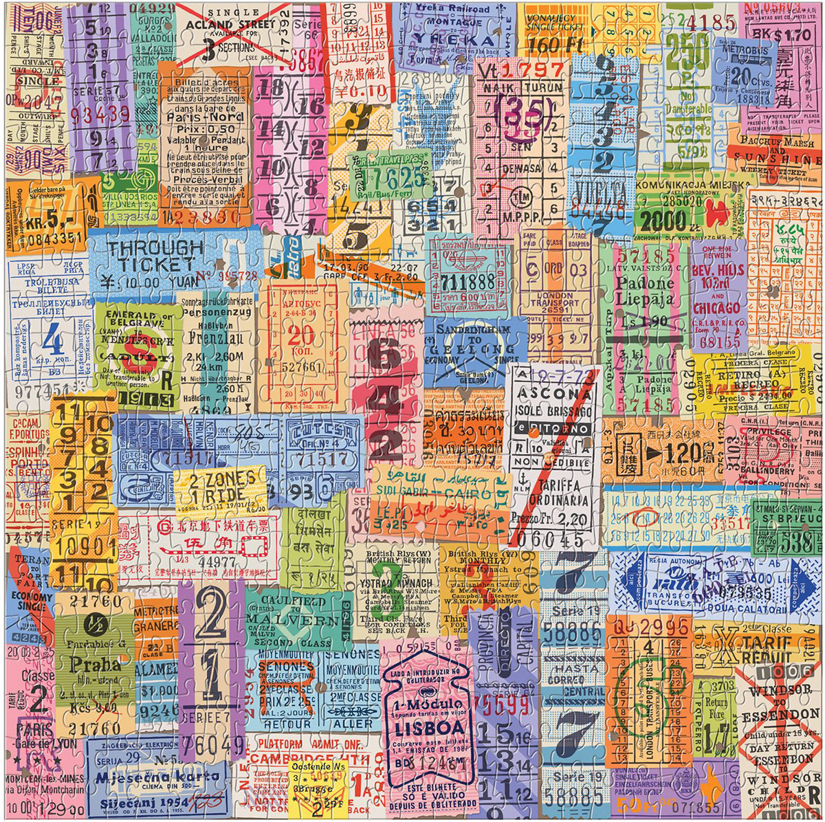 Vintage Travel Tickets Travel Jigsaw Puzzle