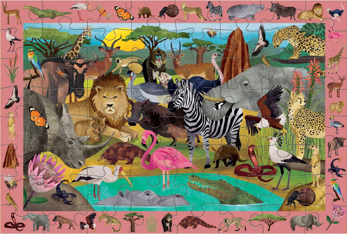African Safari Puzzle - Scratch and Dent Animals Hidden Images