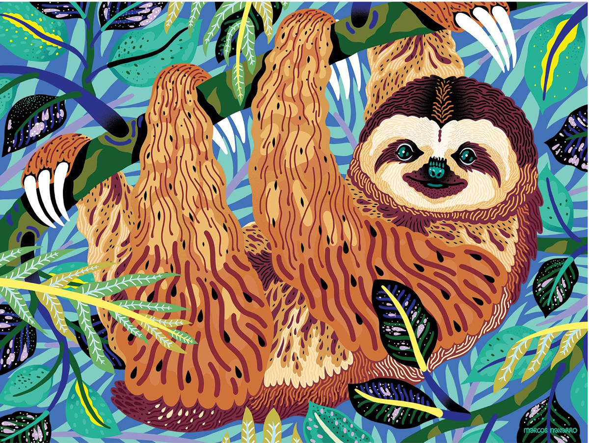 Pygmy Sloth Endangered Species Puzzle Jungle Animals Jigsaw Puzzle