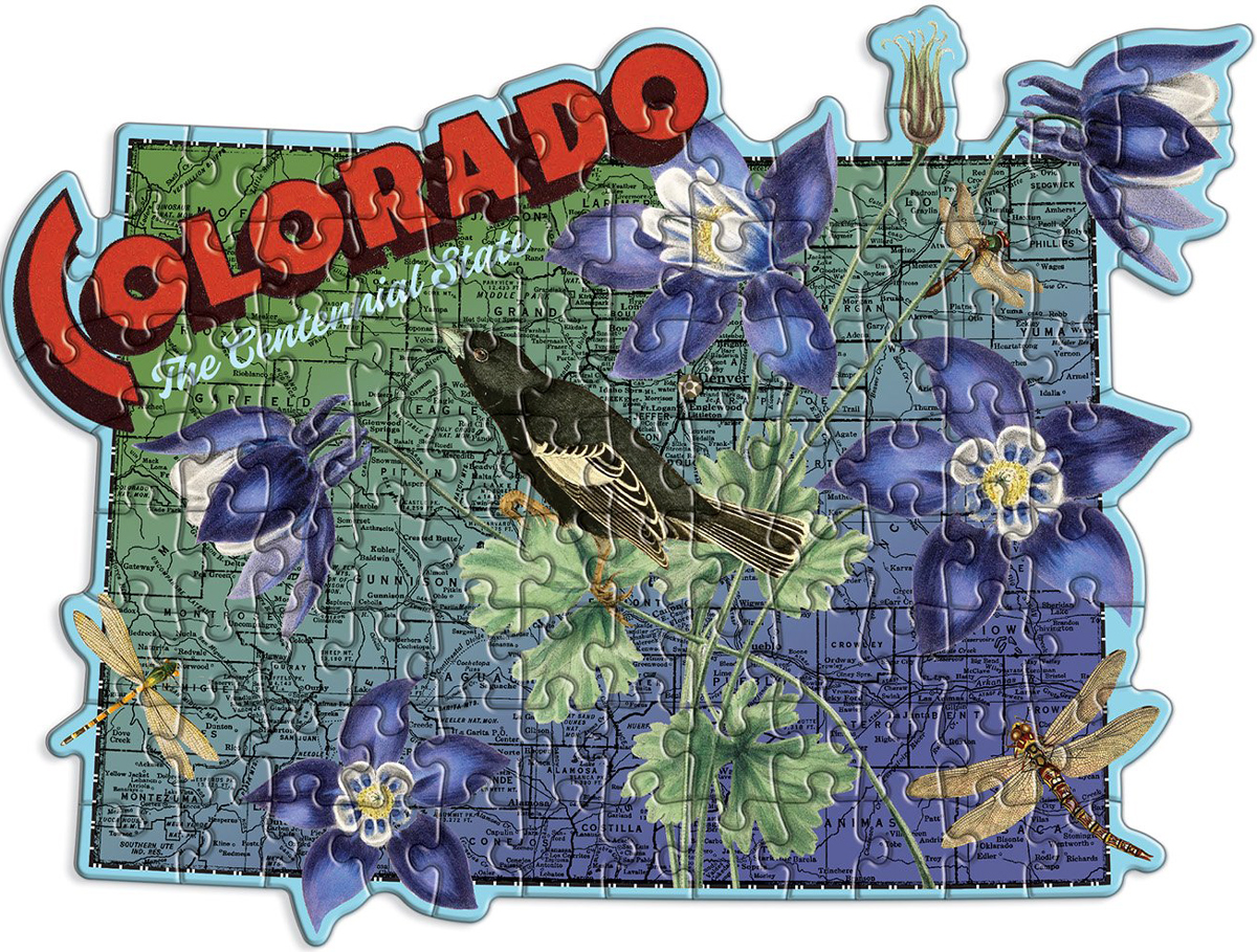 Colorado Mini Shaped Puzzle United States Shaped Puzzle