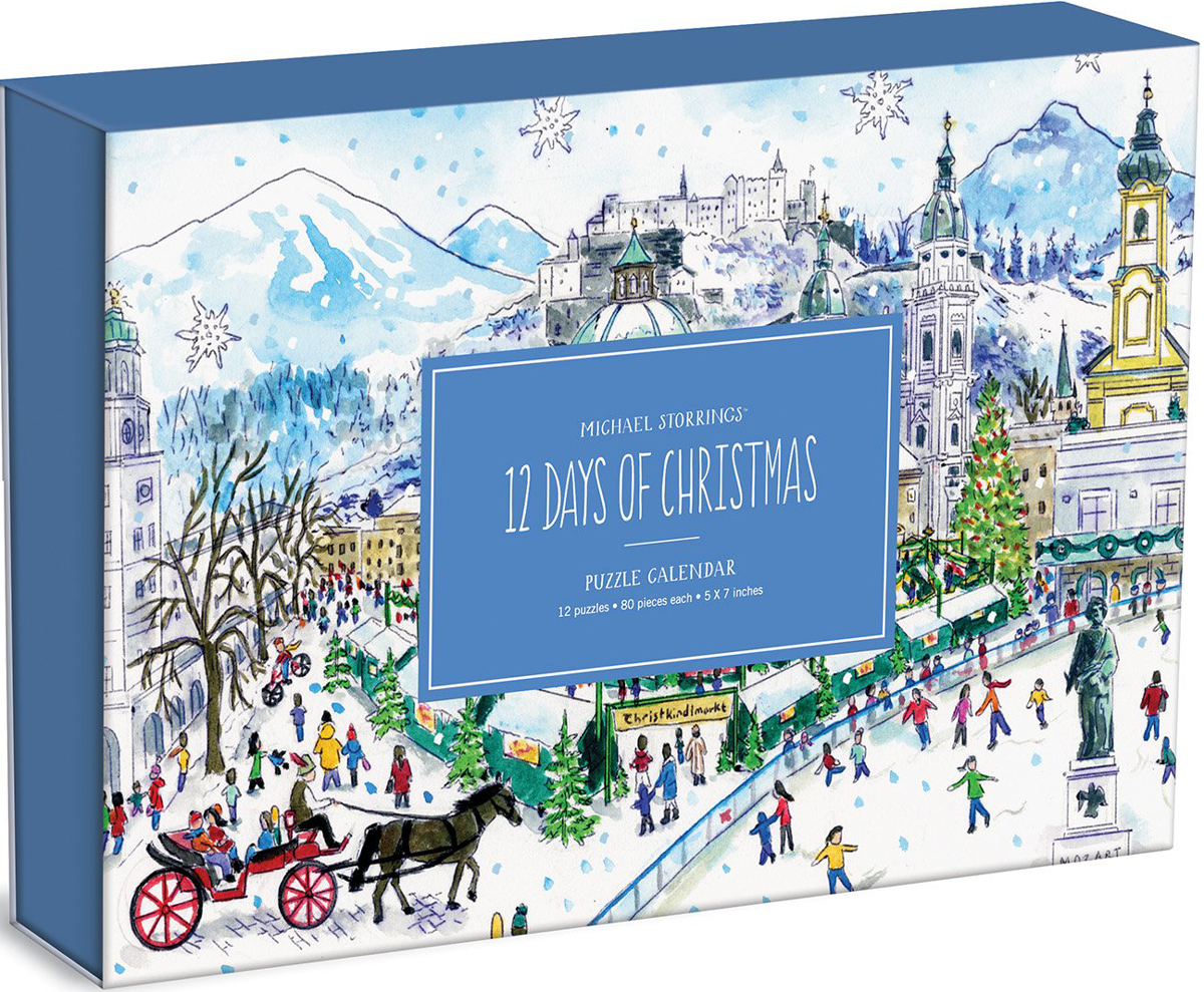 Michael Storrings 12 Days of Christmas Advent Puzzle Calendar Winter Jigsaw Puzzle