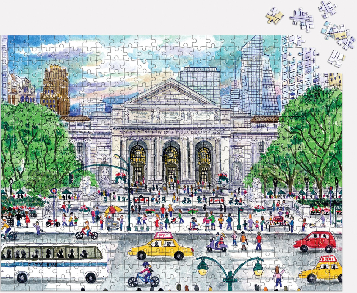 Michael Storrings Springtime at the Library Double-Sided Puzzle