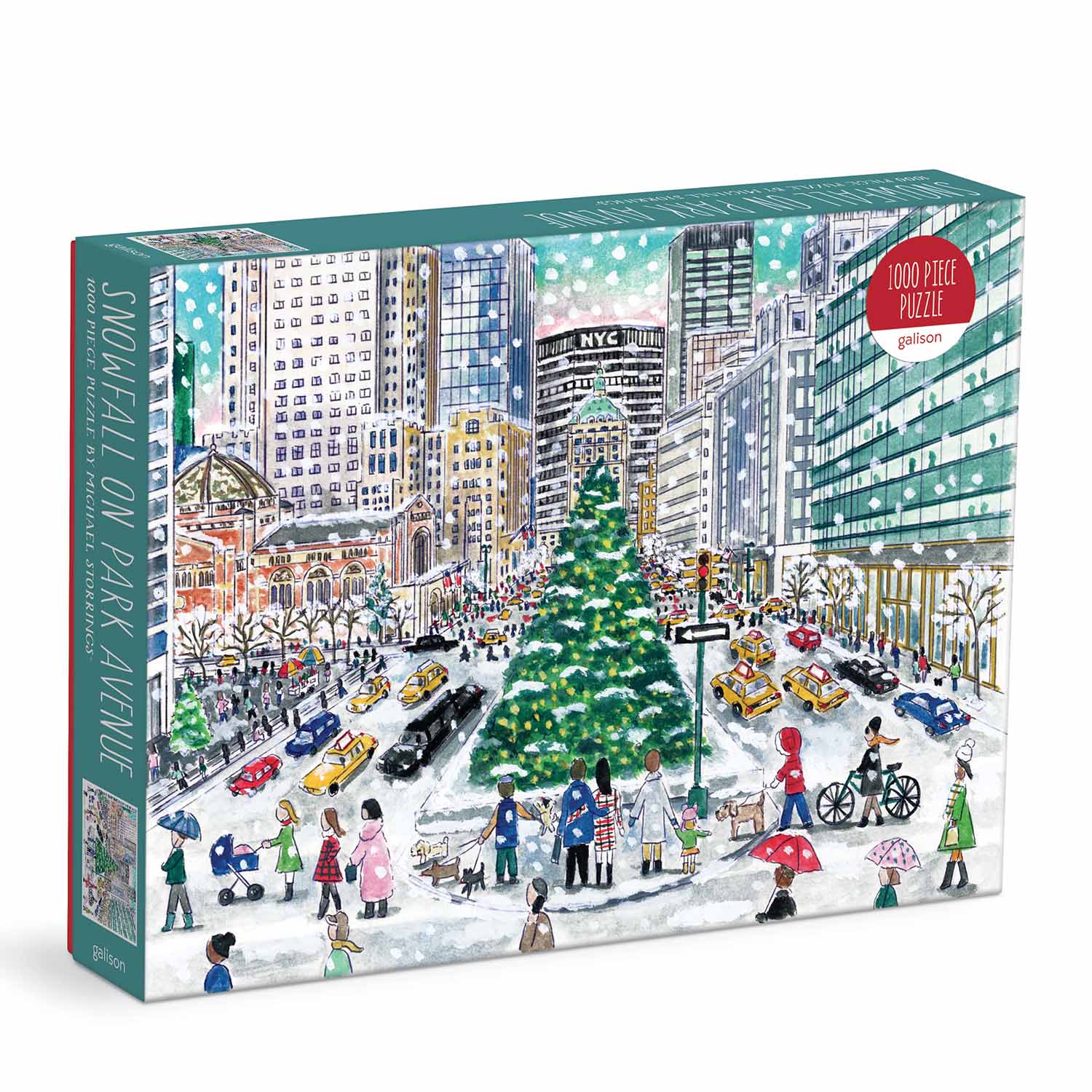 Snowfall on Park Avenue Christmas Jigsaw Puzzle