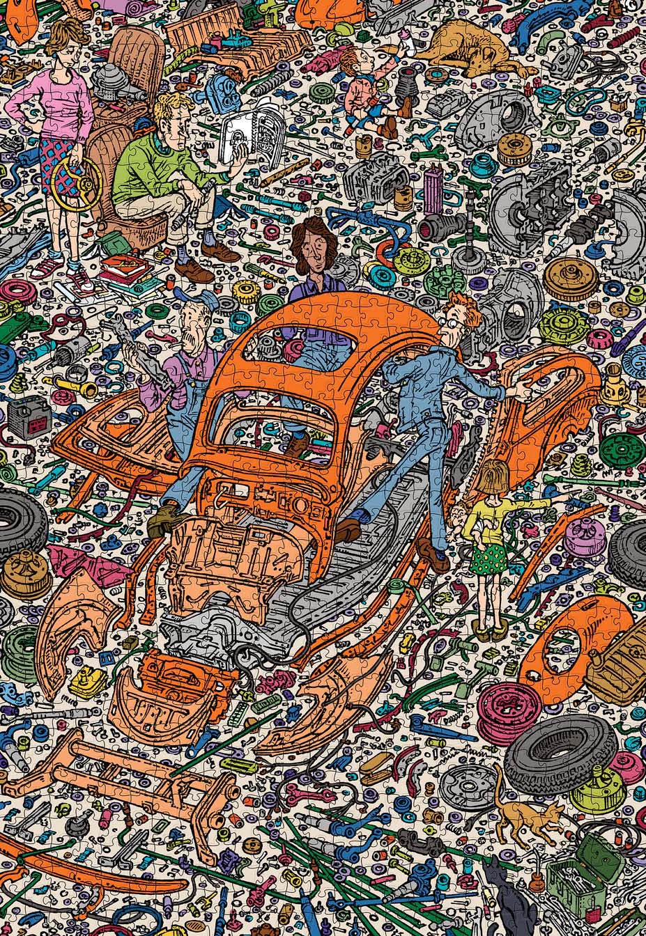 The Exploded Beetle Car Jigsaw Puzzle