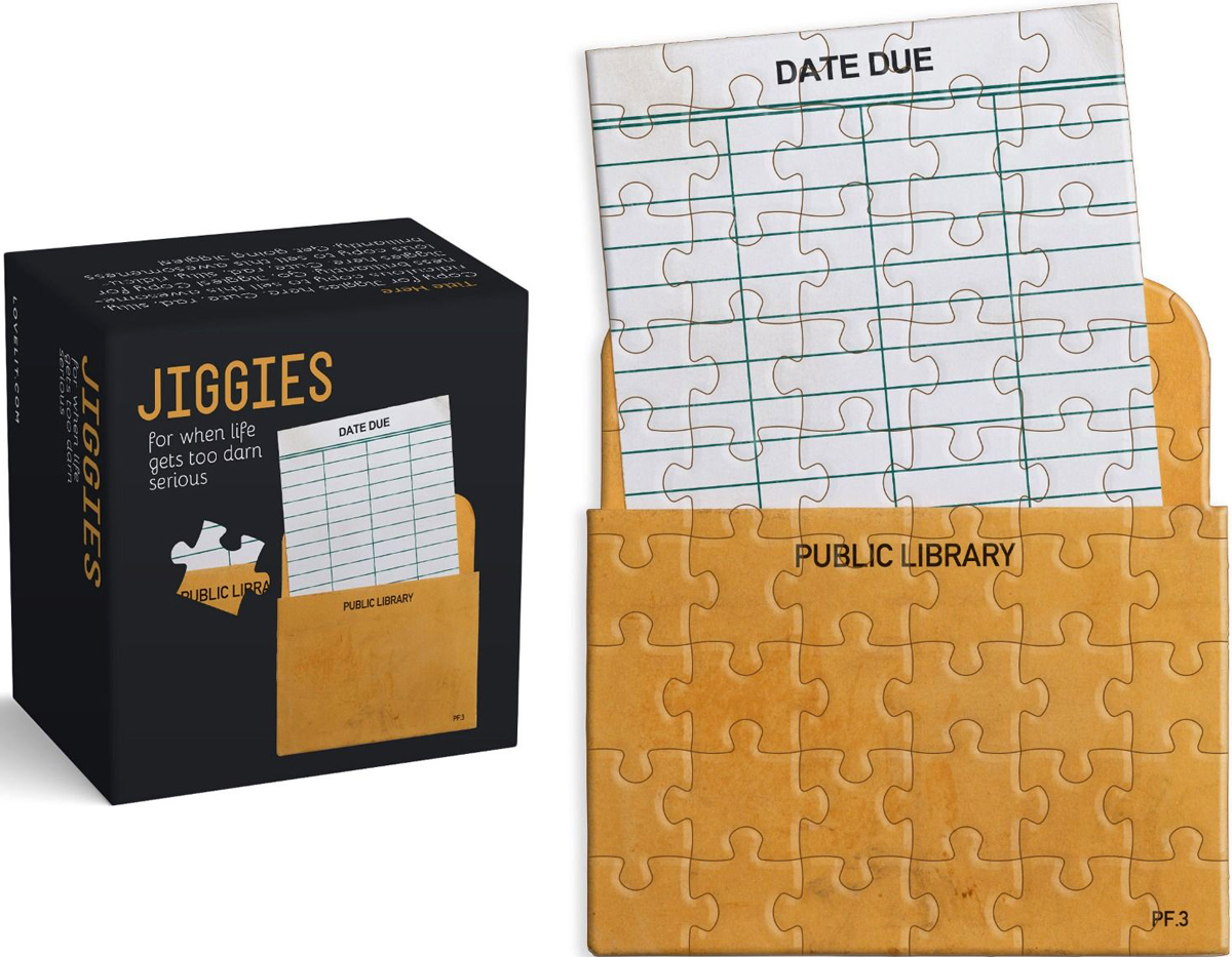 Jiggies Library Card Mini Books & Reading Jigsaw Puzzle