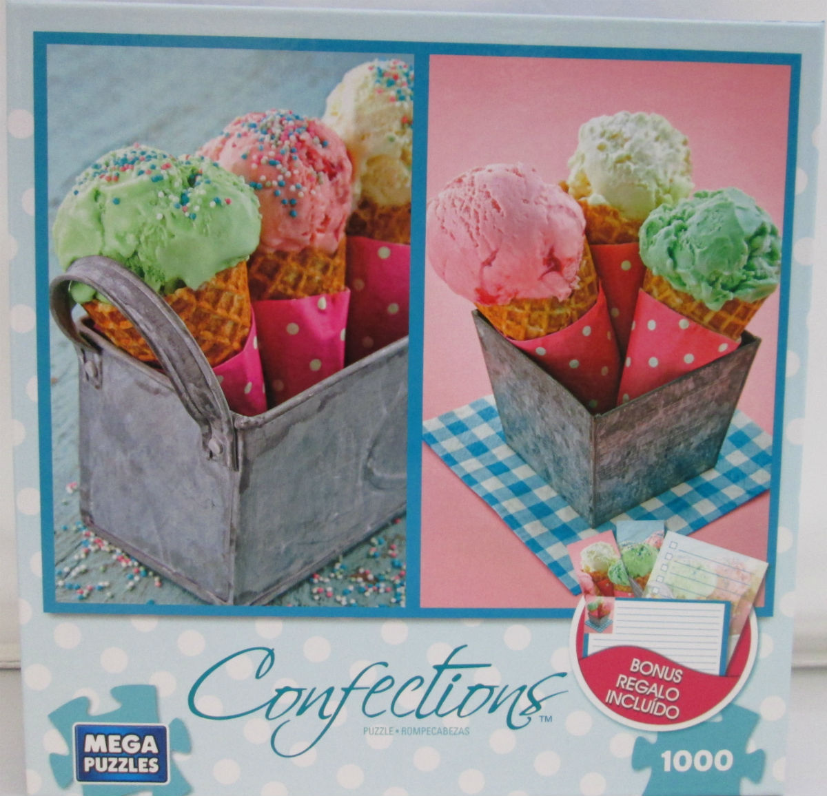 Ice Cream Cones in a Metal Basket (Confections), 1000 ...