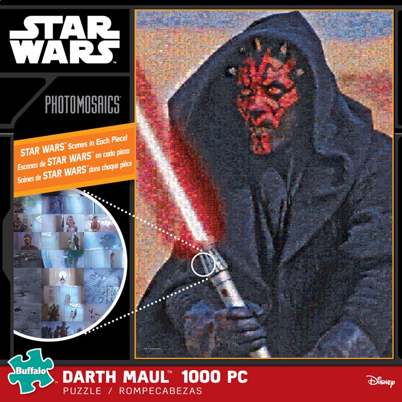 Disney Sealed NEW Star Wars Darth Maul Photomosaic 1000 Piece Jigsaw Puzzle 