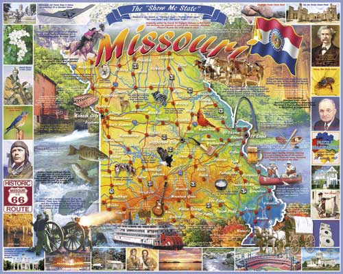 Missouri State Map - Scratch and Dent, 1000 Pieces, White Mountain ...