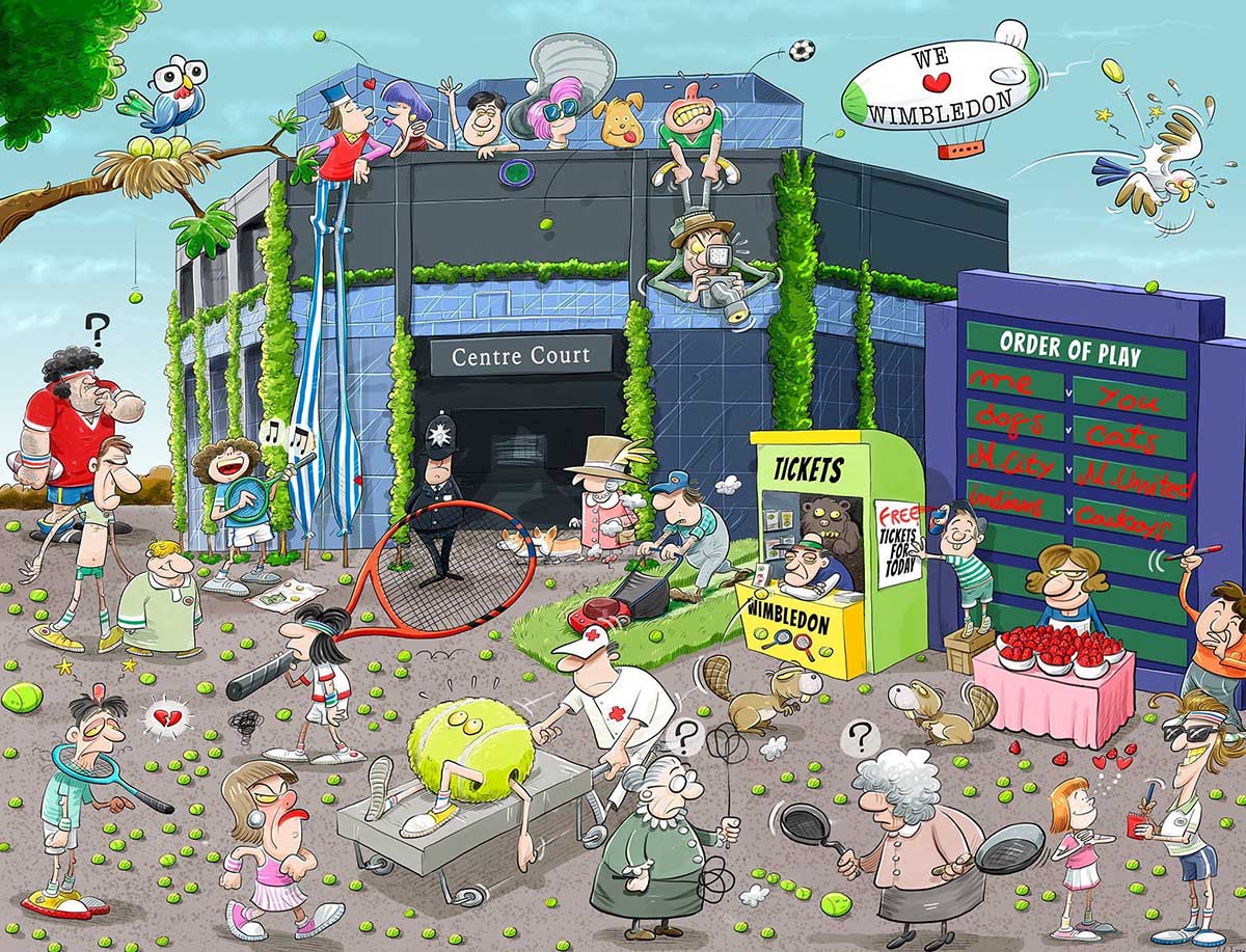 Chaos at Wimbledon - Scratch and Dent, 1000 Pieces, Map Marketing ...