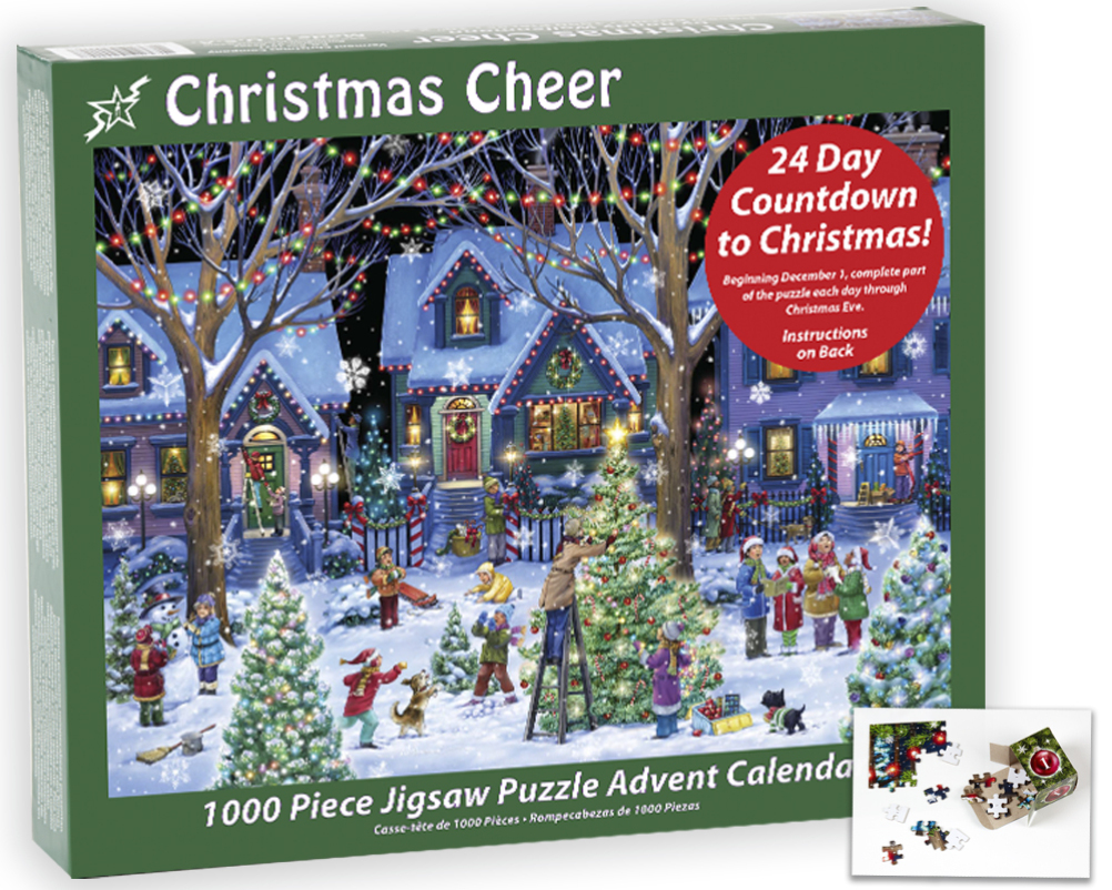 Christmas Cheer Jigsaw Puzzle Advent Calendar, 1000 Pieces, Vermont